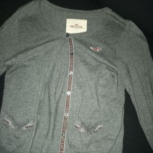 Grey Hollister Pullover Hoodie
